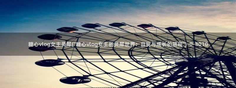 成人Vlog糖心h